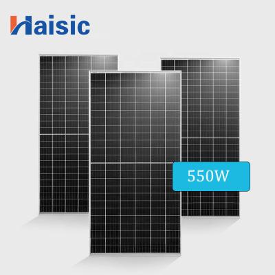 China CE IEC FCC certificado 550w painel solar de silício monocristalino para sistema de energia doméstica à venda
