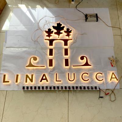 China OEM Illuminated Lighted Channel Letter Signs Backlit Mirror Polish for sale