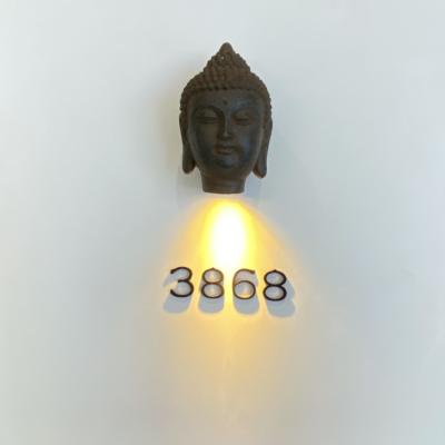 China Illuminated Stainless Steel 304 Metal Address Signs Screw Mount for sale