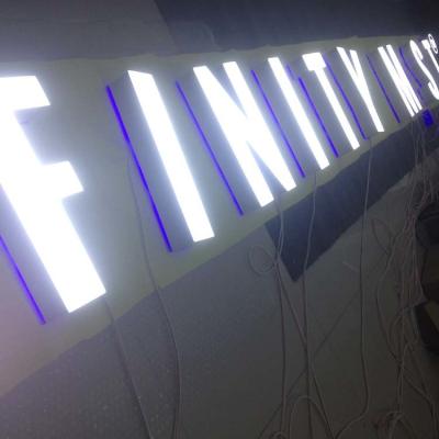 China Wall Mount 3-5mm Acrylic Storefront Sign Front Lit Channel Letters For Shops for sale
