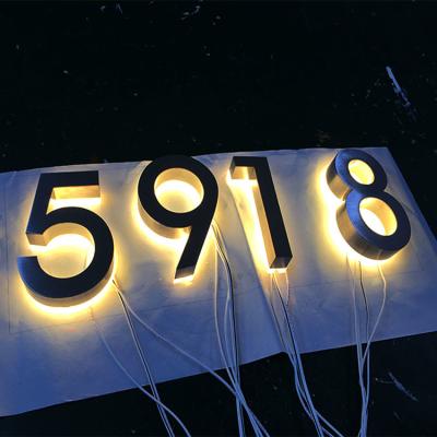 China Rgb Outdoor 3d Letter Sign Led Door Number Led Backlit House Number for sale