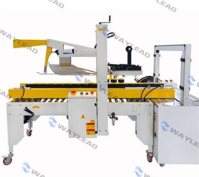 China Automated Carton Folding Sealing Strapping Machine 400w 18-20 Meter/Min Belt Speed for sale