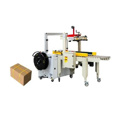China Automatic Electric Carton Folding Sealing Strapping Machine For Packaging for sale
