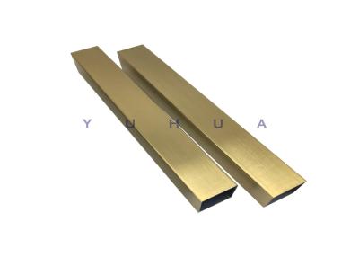 China Rose Gold 5*8MM SS201 Bending Stainless Steel Rectangular Pipe Structural 150MM for sale