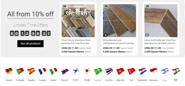 4mm 5mm 6mm 100% New Virgin Material Vinyl Plank Wood Grain Finish Waterproof Floating Click Lock Interlocking Rigid Core Plank Laminate Spc Flooring