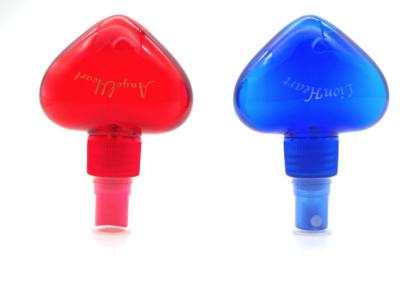 China 40ML Heart Shaped Custom Portable Perfume Spray Capacity Plastic PET Jugs with Screw Cap for sale