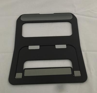 China Black 230*210*4mm Macbook Metal Stand Anodizing Aluminum Laptop Tray for sale