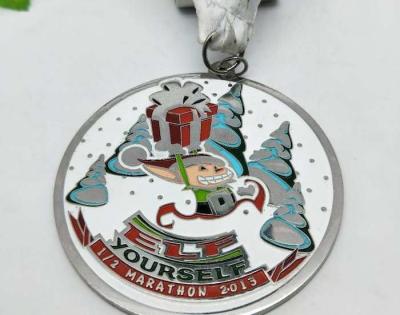 China 1/2 Marathon Race Metal Medal Zinc Alloy Colored Painting for sale
