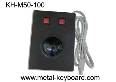 China Resin Panel Mount Trackball Pointing Device Black Metal 2 Customized Buttons for sale