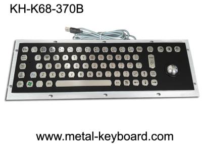 China IP65 Black Metal Computer Industrial Keyboard with Stainless steel Trackball for sale