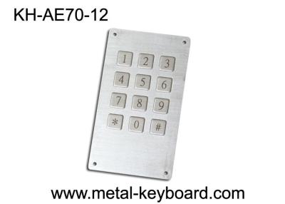 China Industrial Ruggedized Keyboard , Metal Kiosk Keyboard with 7 Pin Connector , 4 x 3 keypad for sale