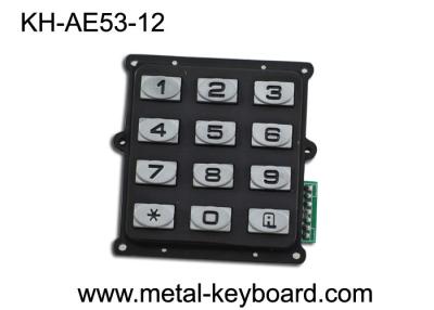China Anti - el teclado numérico IP 65, 12 del metal del vándalo abotona el telclado numérico de la entrada numérico en venta