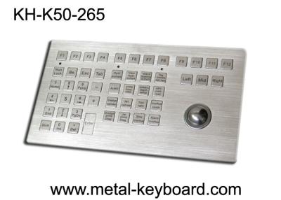 China Customized Panel Mount Keyboards in Metal , Marine Keyboard with Track ball Metal for sale