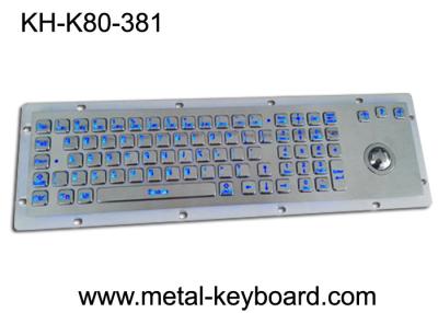 China 80 Keys Trackball Mouse Dust Proof Keyboard LED Backlit For Dark Conditions for sale