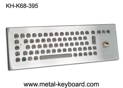 China 67 keys Metal desktop Industrial keyboard with Trackball for Industrial Control Platform for sale