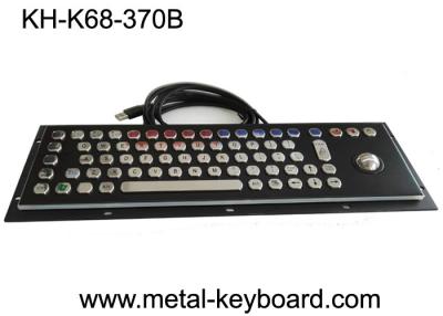 China PC Industrial Computer Keyboard , Black Metal Keyboard Stainless Steel Panel for sale