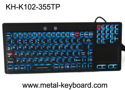 中国 高耐久化されたコンピュータのためのタッチパッドによってバックライトを当てられる産業コンピュータのキーボードのゴム製シリコーン 販売のため