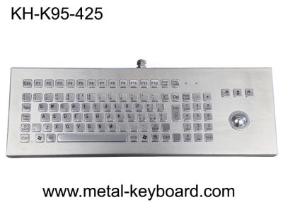 China Rugged Desktop Metal Industrial Keyboard With Trackball for sale