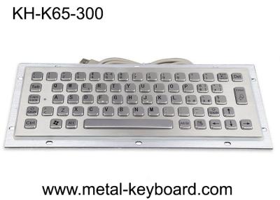 China Wired 65 Keys FCC PS/2 Stainless Steel Keyboard 300x110mm for sale