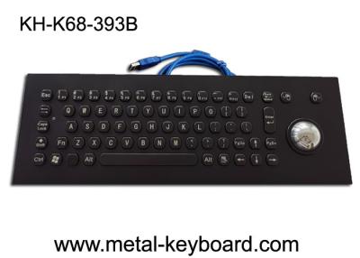 China Panel Mount PS/2 PC Metal Keyboard With Laser Trackball for sale