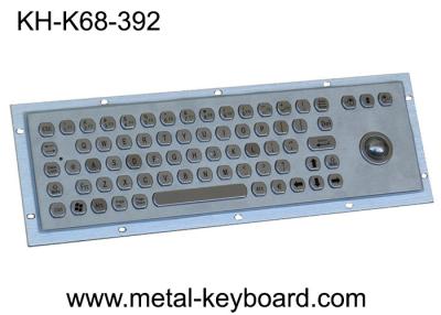 China Metal Rugged Industrial Keyboard with Trackball , 65 Keys Vandal proof for sale