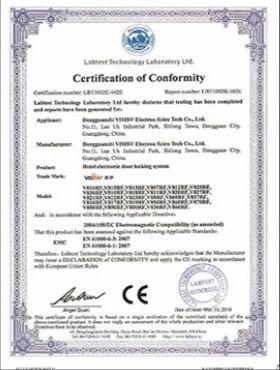 Certification of Conformity - Hefei Feikuang Machinery Trading Co., Ltd.