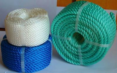 China Multifilament Polypropylene Rope 3/4 Strand Twisted Ropes for sale