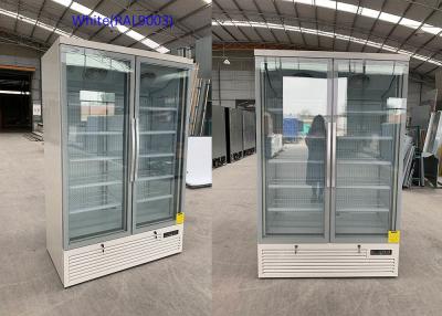China Congelador comercial de la exhibición del color de la puerta del congelador de cristal blanco de la exhibición con la marca del CE en venta