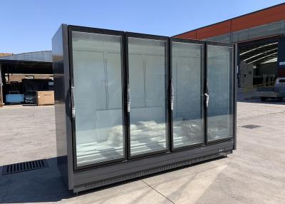China Super Market Remote Four Glass Door Display Freezer Cabinets Multideck for sale