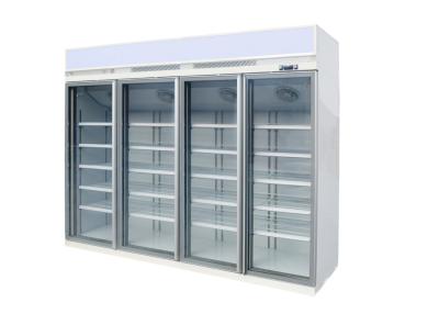 China Wholesale Integral Heavy Duty Commercial Freezers R290 Four Door Display Freezer Top Mounted for sale