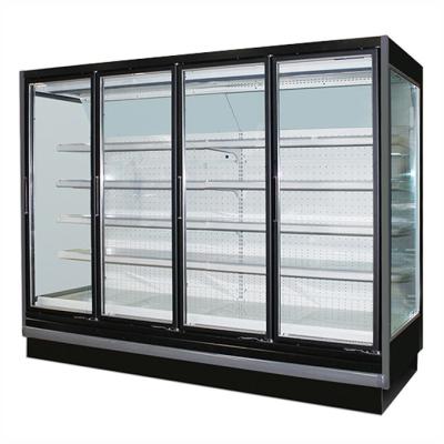 China refrigerador remoto de Multideck de la vertical de los 3.75M, refrigerador de cristal comercial de la puerta en venta