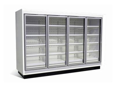 China Congelador de cristal vertical refrigerado de la puerta, gabinetes de la comida congelada de Multideck en venta