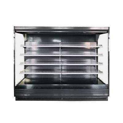 China Refrigerador vertical abierto de la expendidora automática de la cortina de aire del supermercado para la verdura y las frutas en venta