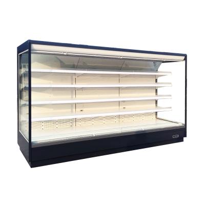 China 12FT Long Open Front Refrigerated Merchandiser With Transparent Glass Ends for sale