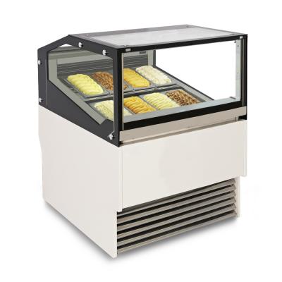 China Low Profile Deli Display Fridge Ice Cream Display Case Fan Cooling R404a Refrigerant for sale