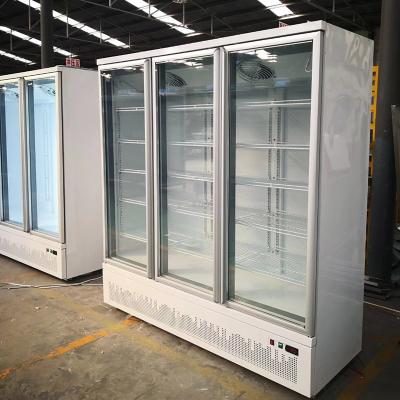 China Seld-contained vertical Display Fridge Glass Door Refrigerator Merchandiser for sale