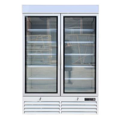China Plug-In Frost Free Commercial Beverage Refrigerator Glass Door With R290 Refrigerant for sale