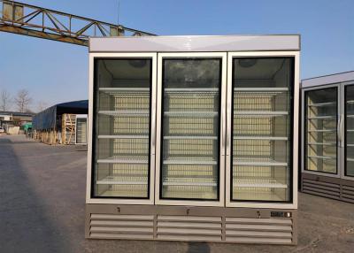 China Congelador triple vertical de la exhibición de la puerta de la expendidora automática de 3 puertas del congelador comercial de cristal de la exhibición en venta
