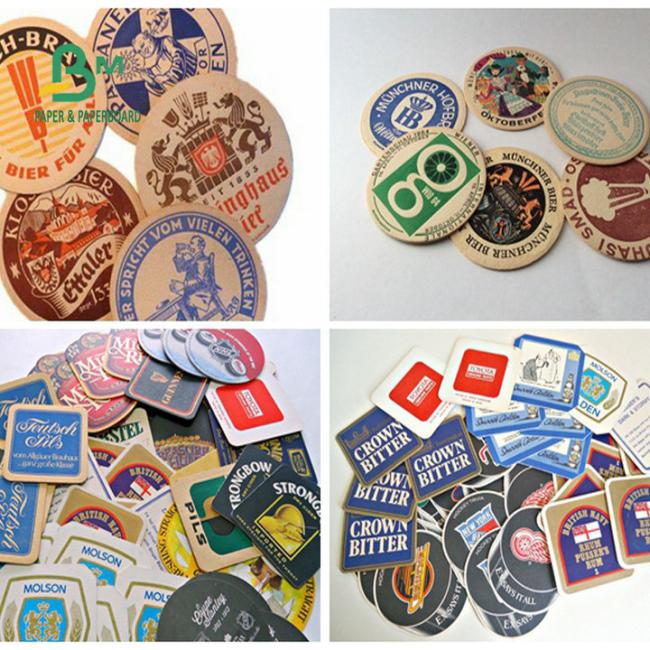 High Water Absorption 0.9mm 1.4mm White Coaster Paper For Beermat High Water Absorption 0.9mm 1.4mm White Coaster Paper For Beermat