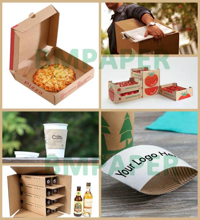 140gsm + 170gsm Single Wall Printed Corrugated Paper For Coffee Sleeves E Flute 140gsm + 170gsm Single Wall Printed Corrugated Paper For Coffee Sleeves E Flute