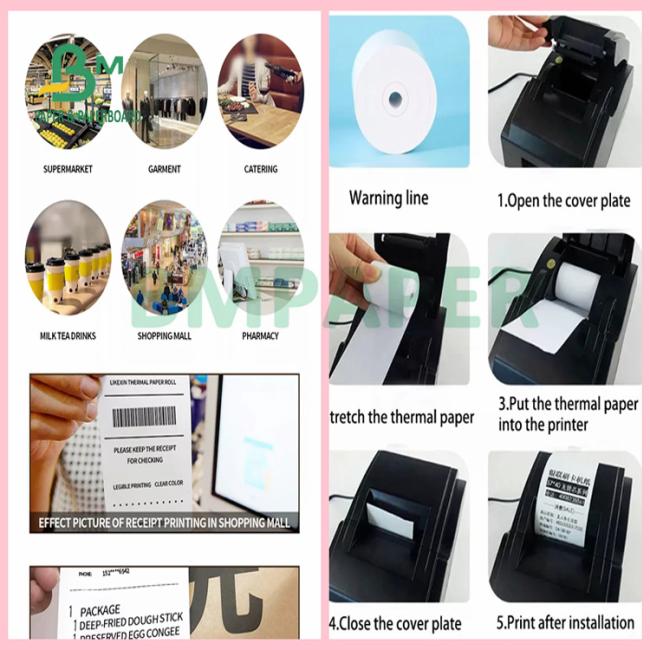 77gsm 80sm Smooth Surface White Thermal Paper Rolls For Logistics Label 77gsm 80sm Smooth Surface White Thermal Paper Rolls For Logistics Label