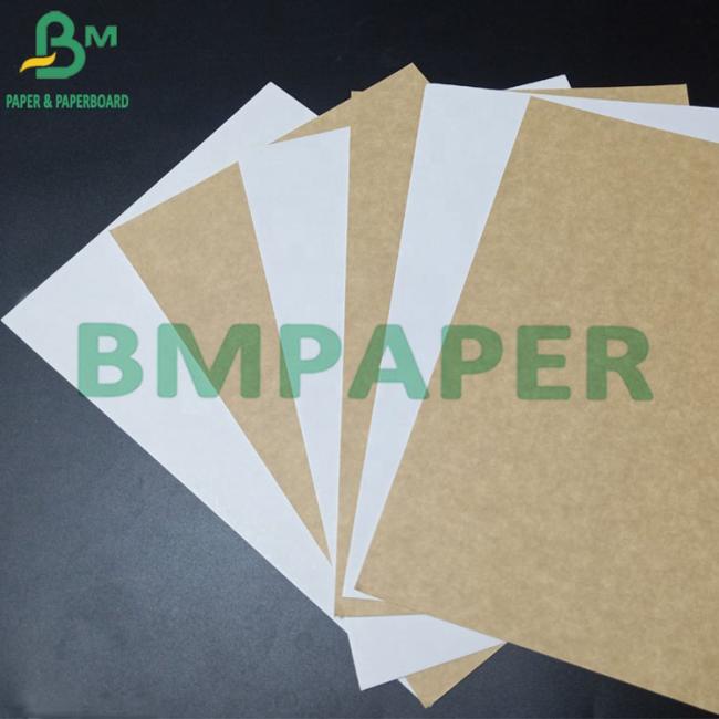 Non - Toxic One Side Coated White Kraft Paper with Brown Back Fast-Food Packing Non - Toxic One Side Coated White Kraft Paper with Brown Back Fast-Food Packing