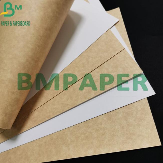 300gsm Food Grade Coated White Kraft Paper With Brown Back For Food Container 300gsm Food Grade Coated White Kraft Paper With Brown Back For Food Container