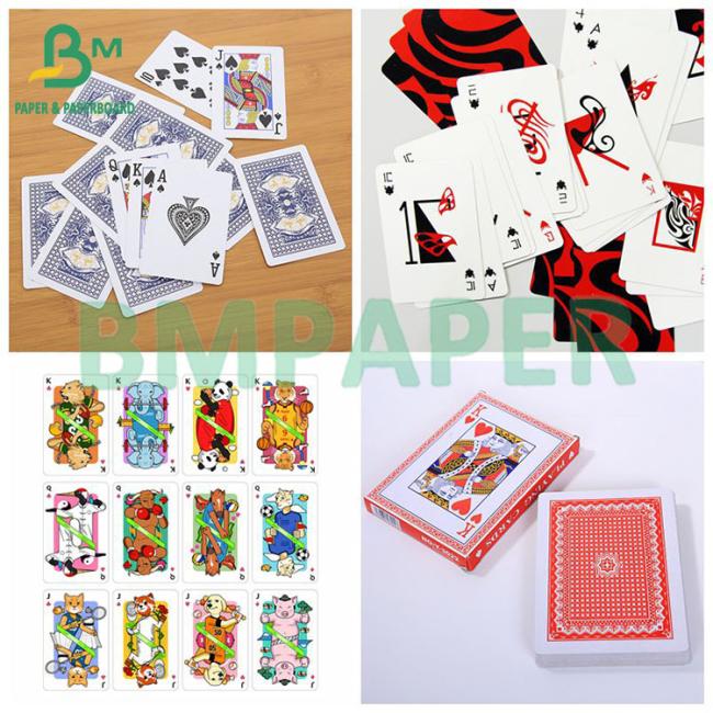 Opaque Printable High Ink Absorbent Blue/Black Core Playing Card Paper Opaque Printable High Ink Absorbent Blue/Black Core Playing Card Paper