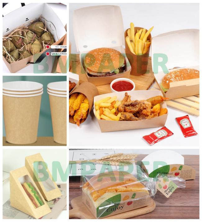 270gsm Coated White Top Kraft Back Paper Board For Take Away Boxes Food Safe 270gsm Coated White Top Kraft Back Paper Board For Take Away Boxes Food Safe