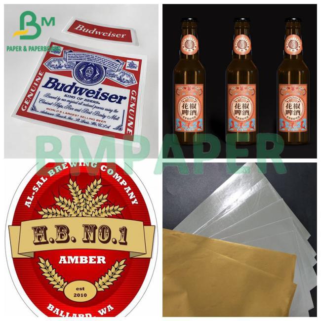 Gold And Silver Two Color Beer Label Wet Strength Paper 70gsm Rolls Gold And Silver Two Color Beer Label Wet Strength Paper 70gsm Rolls