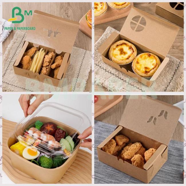 Fast Food Packing Brown Kraft 270gsm Greaseproof PE Coated Paper Fast Food Packing Brown Kraft 270gsm Greaseproof PE Coated Paper