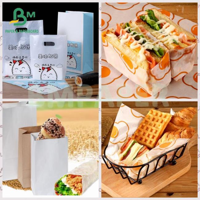 30gsm + 10gsm Oilproof PE Coated Deli Paper Bread Sandwich Paper 30gsm + 10gsm Oilproof PE Coated Deli Paper Bread Sandwich Paper