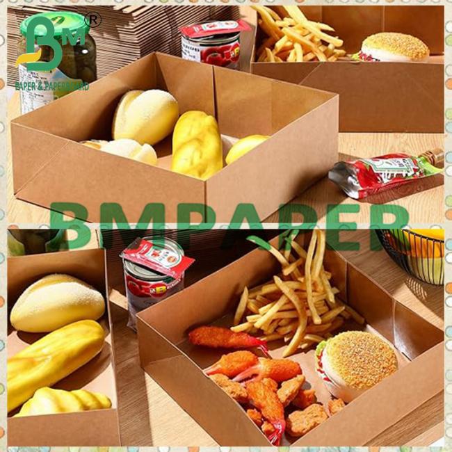 250g - 450g Brown Food Tray Craft Paperboard For Fast Food Store 250g - 450g Brown Food Tray Craft Paperboard For Fast Food Store