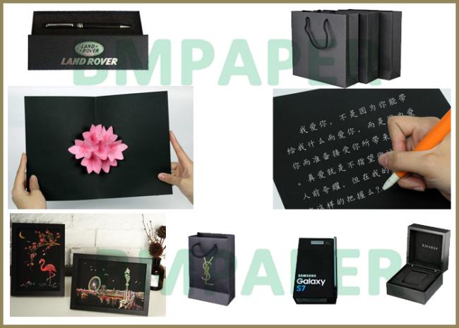 400gsm Black Kraft Paper Board For Photo Frame 70 x 100cm Folding Resistant 400gsm Black Kraft Paper Board For Photo Frame 70 x 100cm Folding Resistant